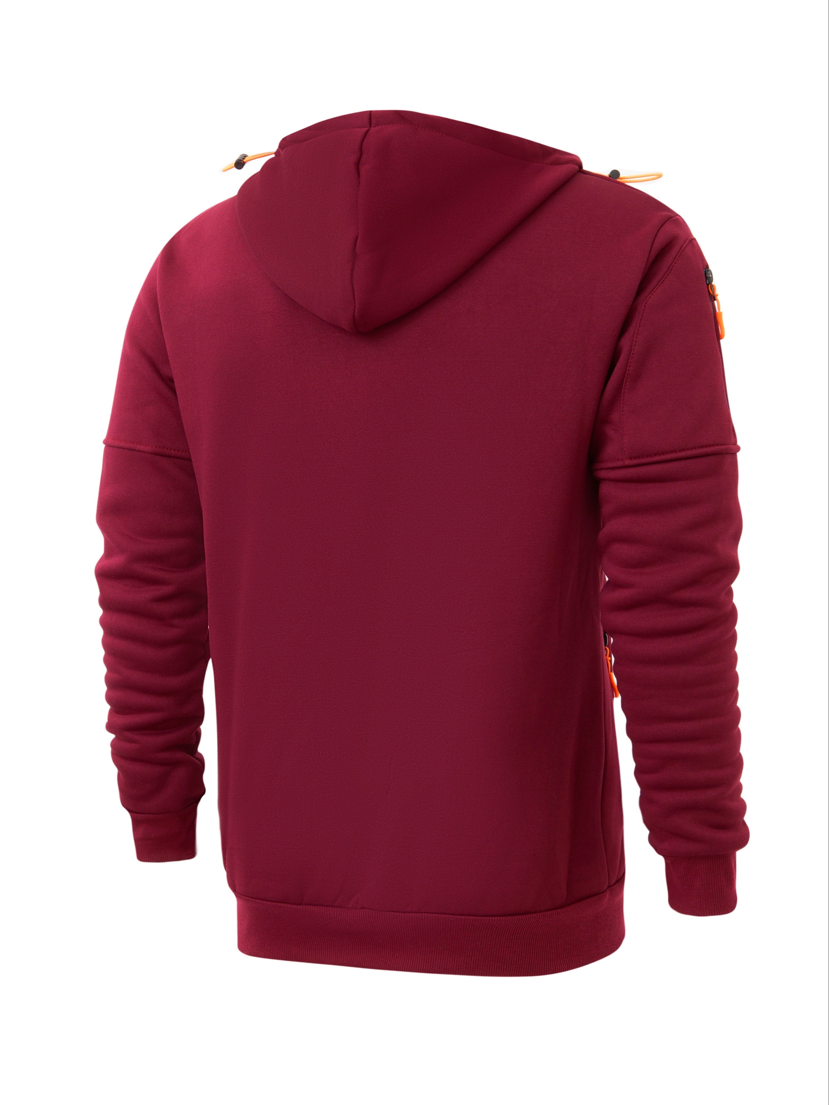 solid color mens hooded jacket casual long sleeve hoodies with zipper gym sports hooded coat for   details 11