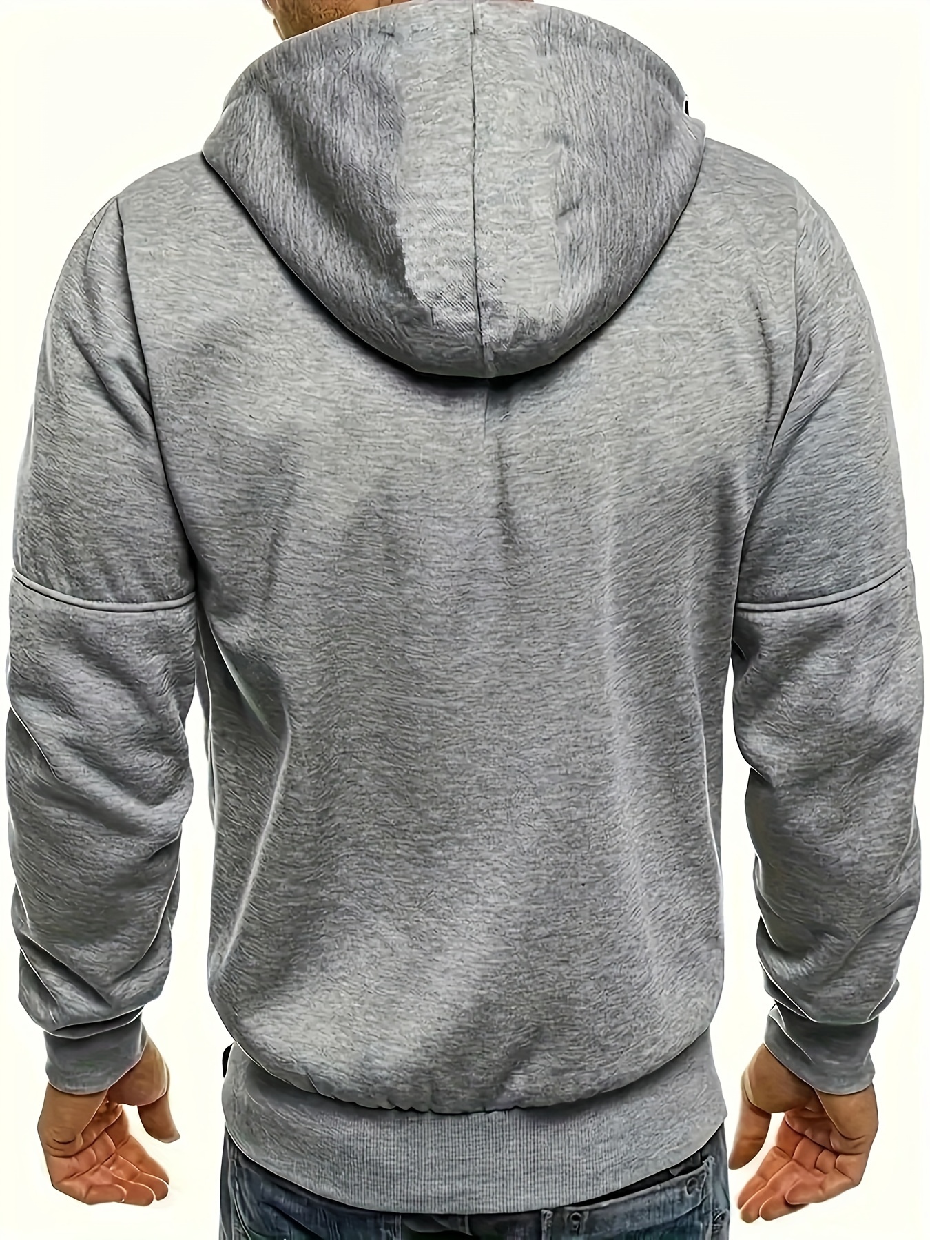 solid color mens hooded jacket casual long sleeve hoodies with zipper gym sports hooded coat for   details 45